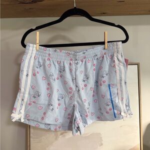 NWT Light Blue Cinnamoroll Sanrio Print Athletic Shorts with Pockets